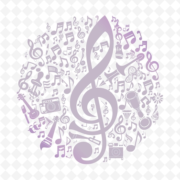 PSD a colorful background with a colorful musical note and a musical note