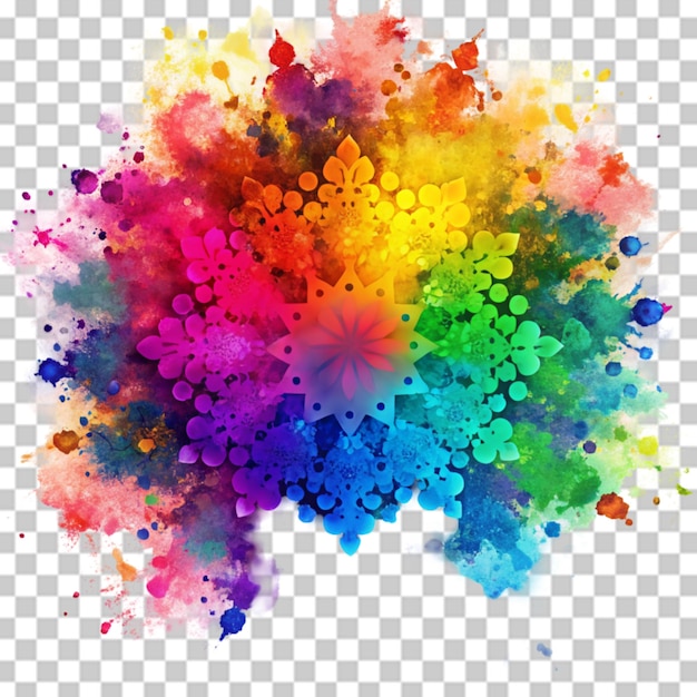 PSD uno sfondo colorato con un'immagine di un colorato splash di colore