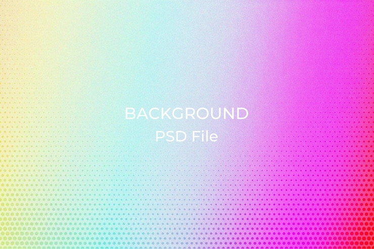 PSD ピンクとブルーの背景のカラフルな背景で後ろに文字が書かれています