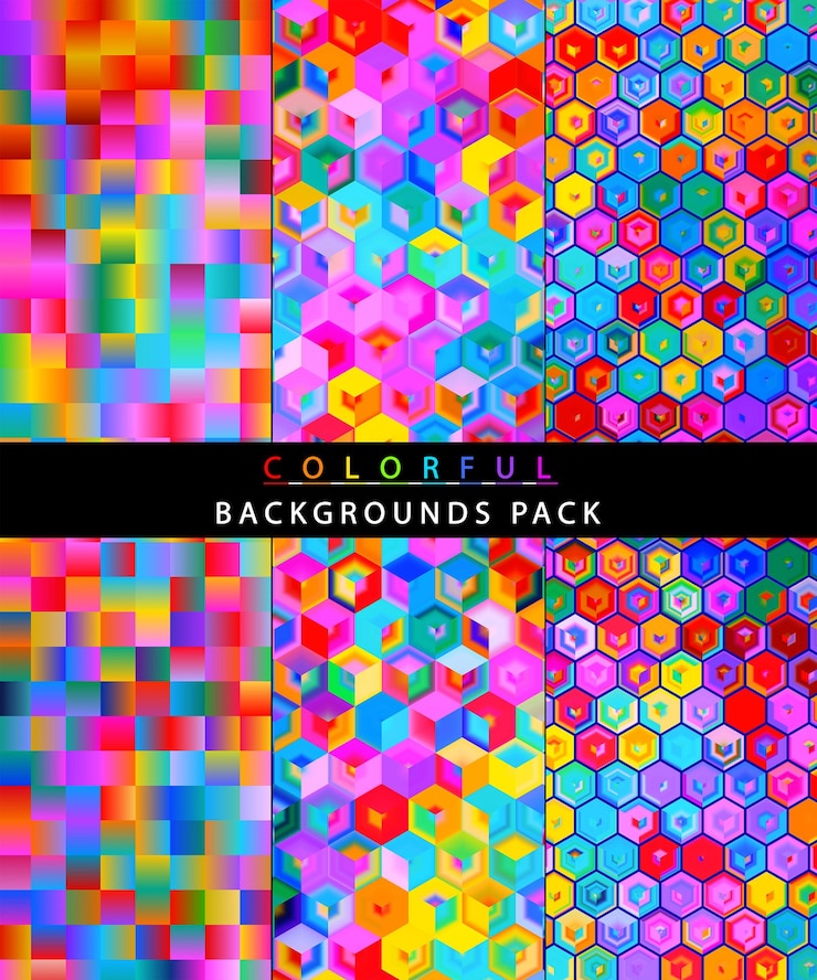 PSD colorful backgrounds pack