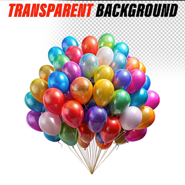 PSD colorful balloons