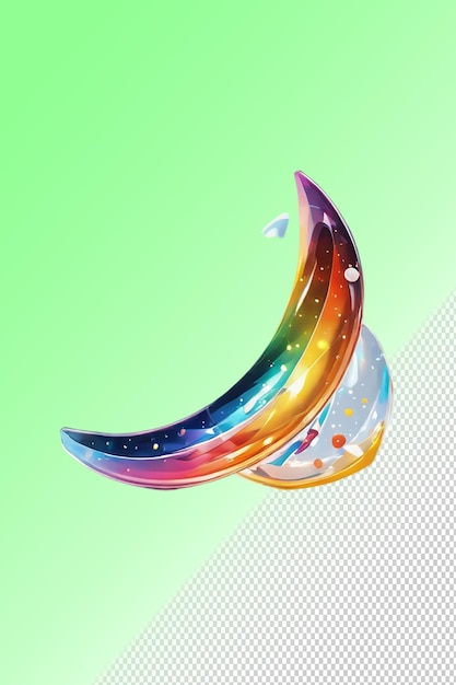 A colorful banana with the word star on it