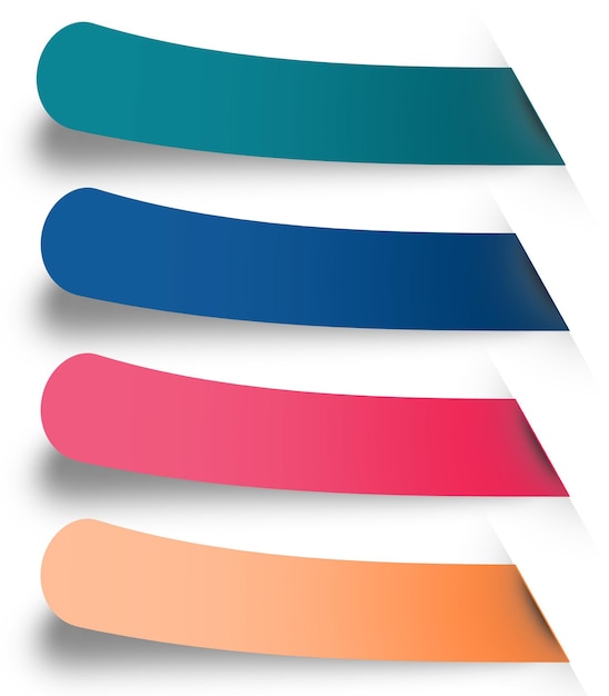 Colorful Banners and Ribbons Design
