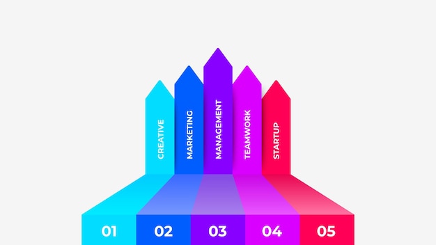 Colorful Bars Infographic Representing Creative and Startup Concepts