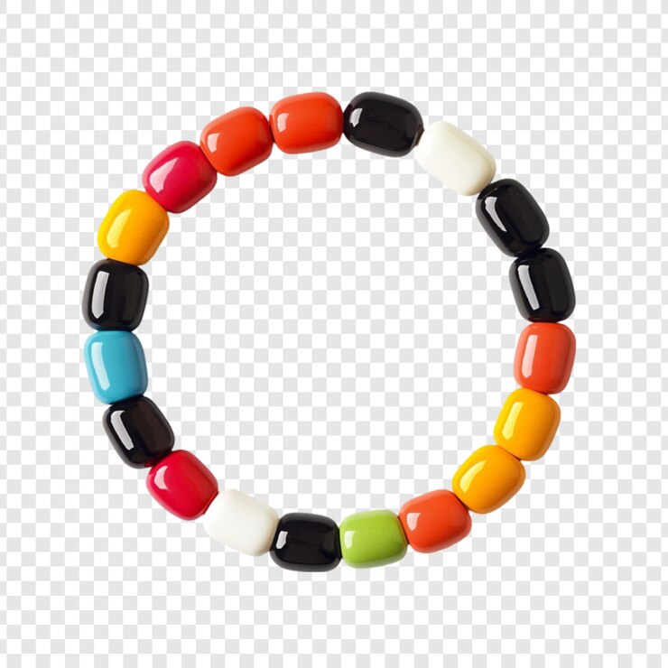 PSD colorful beaded bracelet circle design fashion accessory jewelry