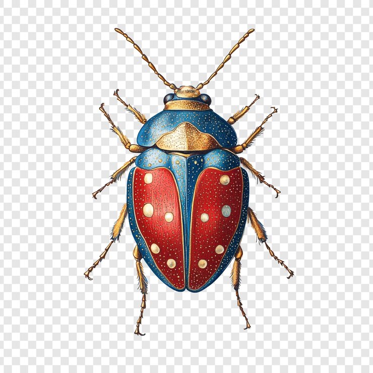PSD colorful beetle illustration