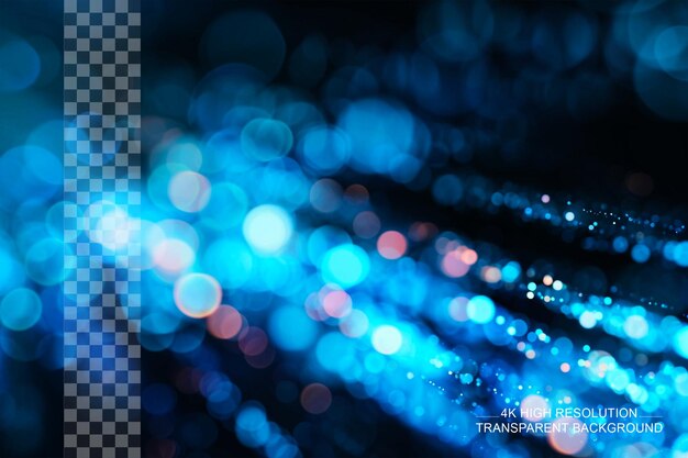 PSD colorful blue blurry dots abstract background 3d rendering on transparent background