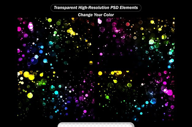 PSD colorful bokeh background