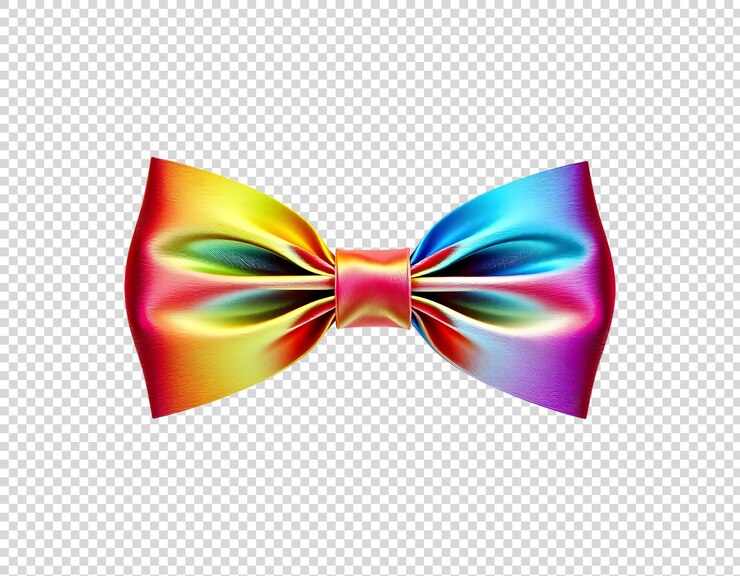 PSD a colorful bow with a rainbow on it