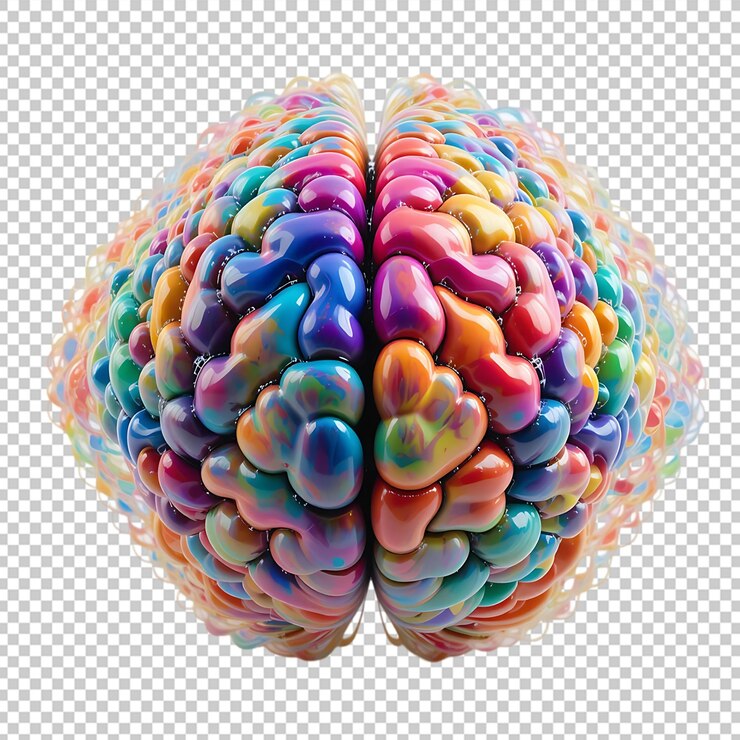 PSD colorful brain anatomy