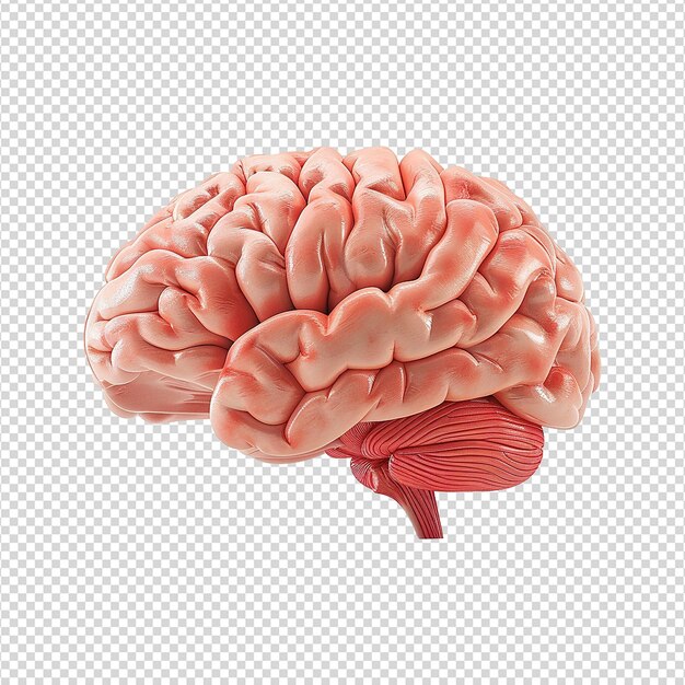 PSD colorful brain isolated on transparent background png