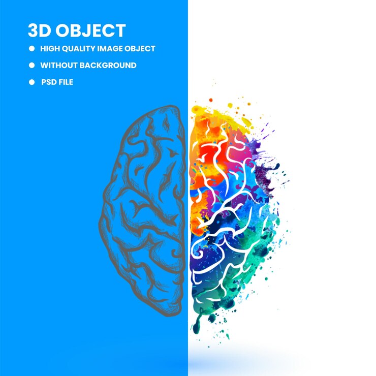 PSD colorful brain