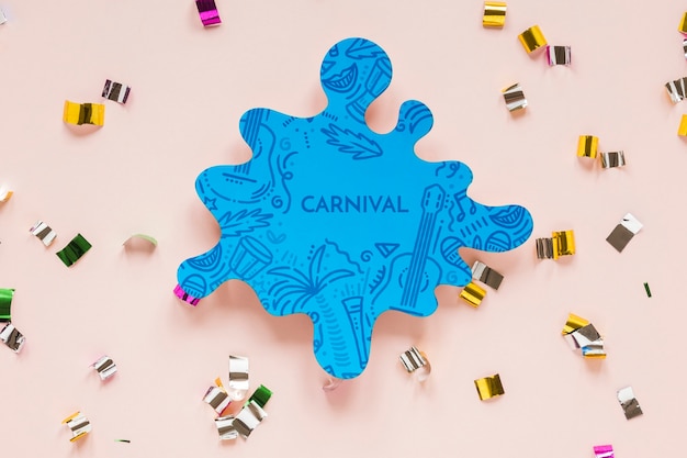 Colorful brazilian carnival cut-out