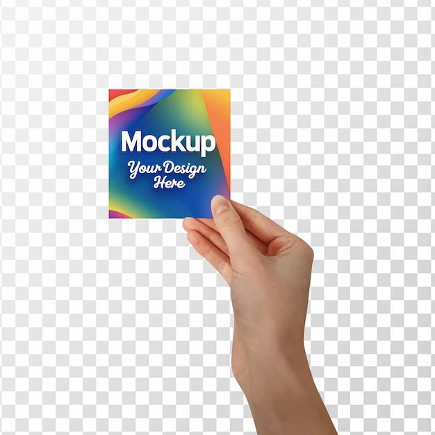 colorful business card mockup