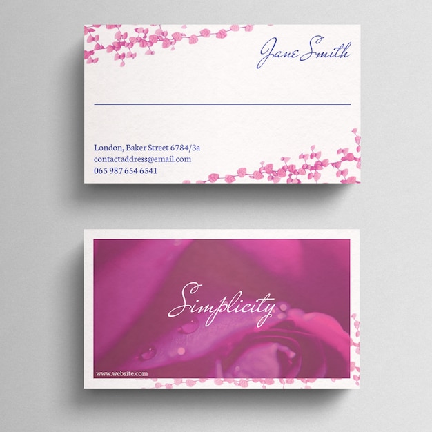 PSD colorful business card template