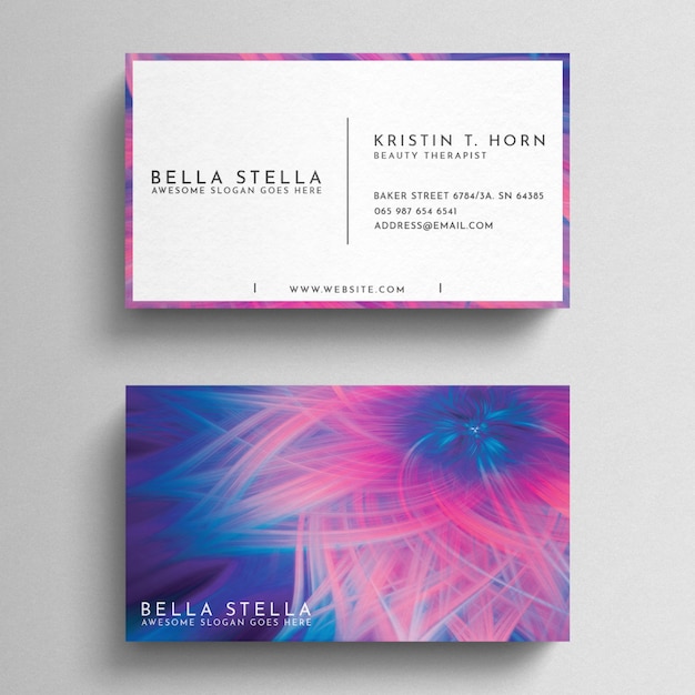 PSD colorful business card template