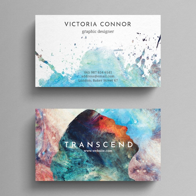 PSD colorful business card template