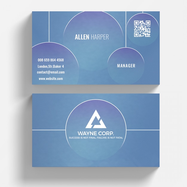 Colorful business card template