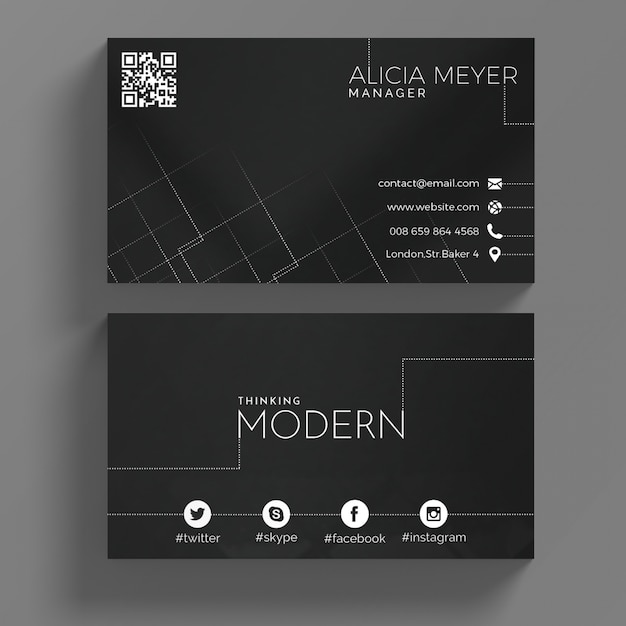 PSD colorful business card template