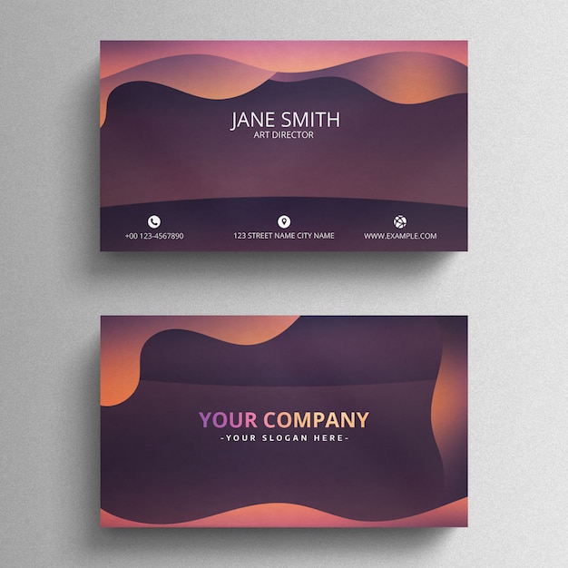 PSD colorful business card template