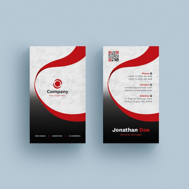 Colorful business card template