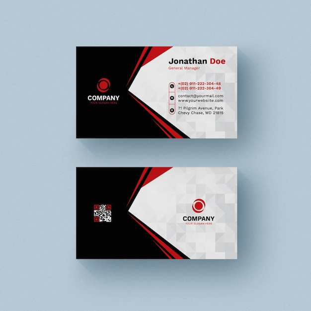 colorful business card template