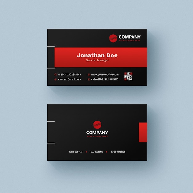 PSD colorful business card template