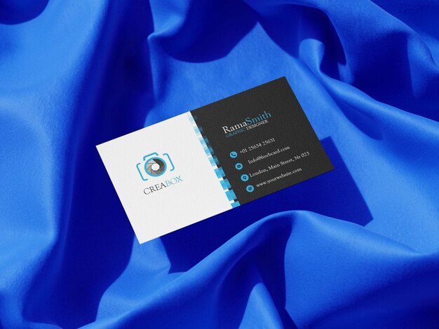 colorful business cardmock up