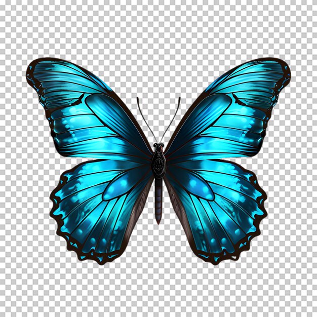 Colorful butterfly illustration on transparent background