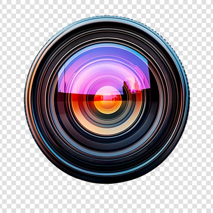 PSD カラフルカメラレンズ クローズアップ写真 機器 光学技術