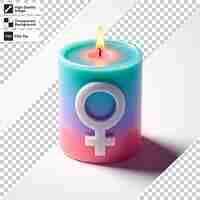 PSD a colorful candle that says quot oost quot on it