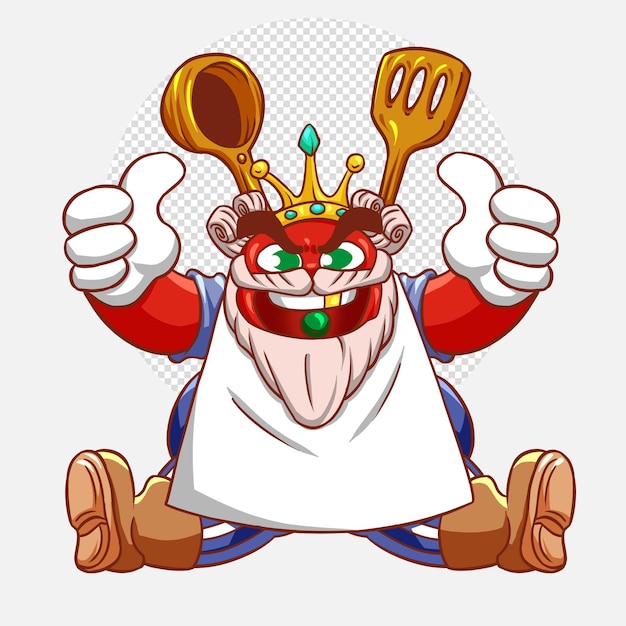 PSD colorful candy king cartoon character