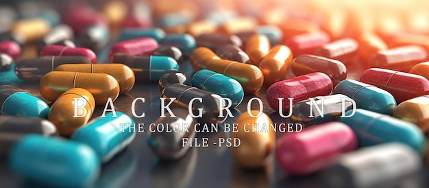 Colorful capsule background