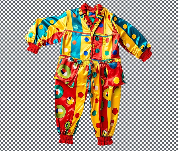 Colorful carnival themed pajamas isolated on transparent background