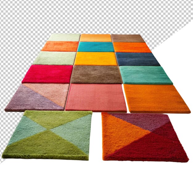 PSD colorful carpet on transparent background