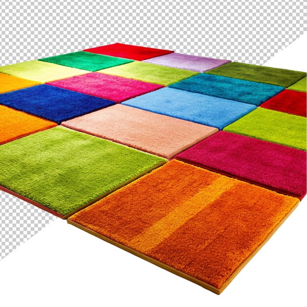 PSD colorful carpet on transparent background