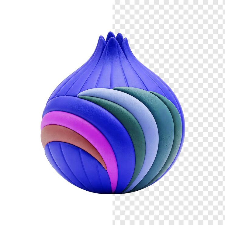 PSD colorful cartoon clay onion isolated with transparent background 3d render