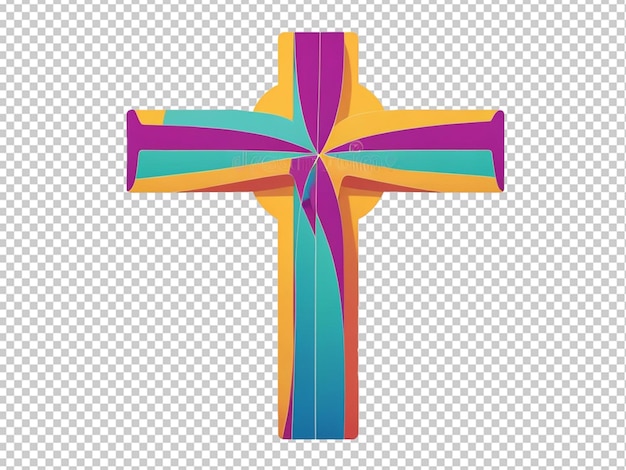 PSD colorful christian cross