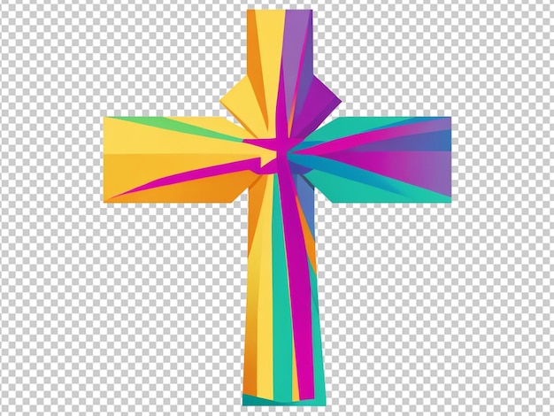 colorful Christian cross