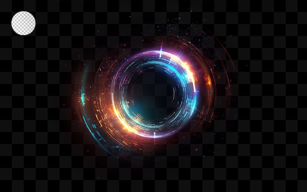 Colorful circle on a transparent background