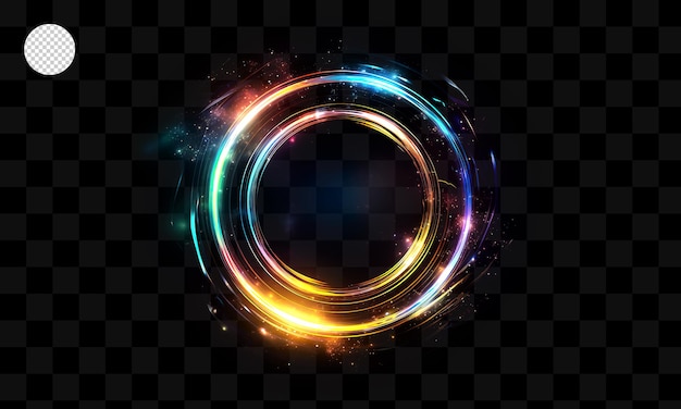 Colorful circle on a transparent background