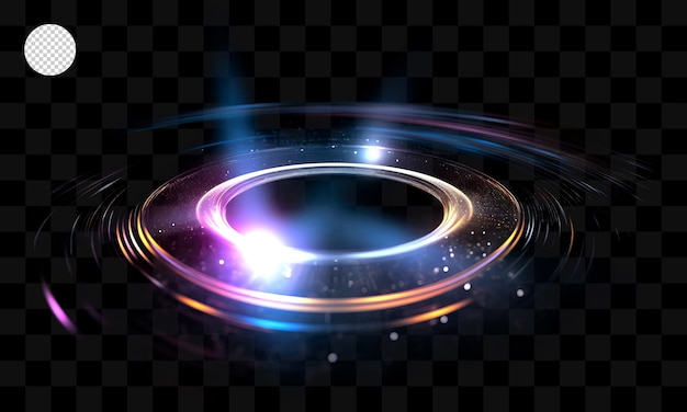 PSD colorful circle on a transparent background