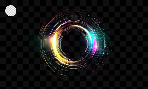 PSD colorful circle on a transparent background.