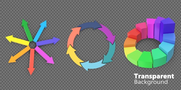 PSD a colorful circle with the words eco friendly in the middle.