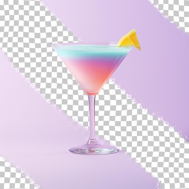 PSD colorful cocktails transparent background