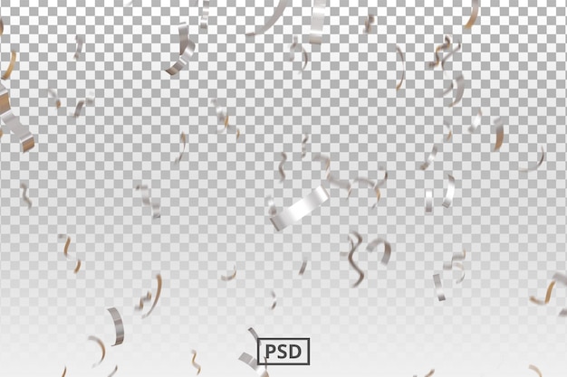 PSD colorful confetti for celebration background