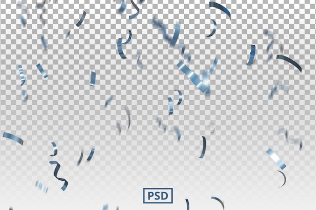 PSD colorful confetti for celebration background