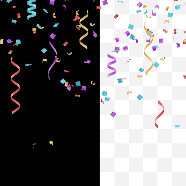 colorful confetti isolated