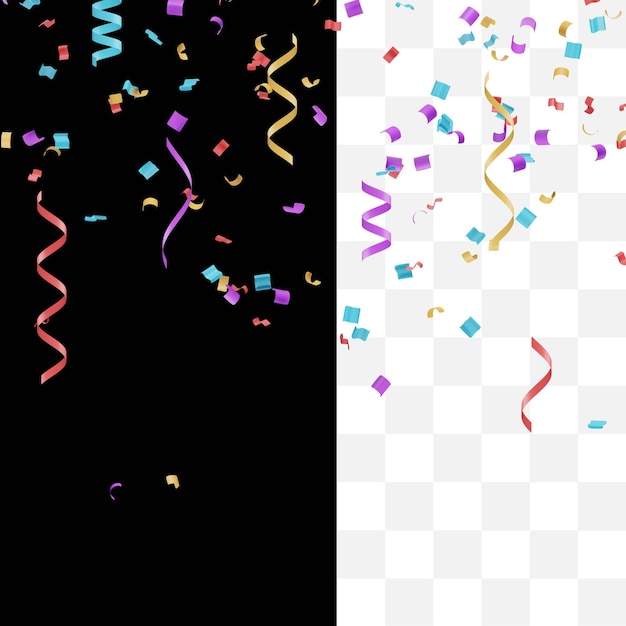 Colorful confetti isolated