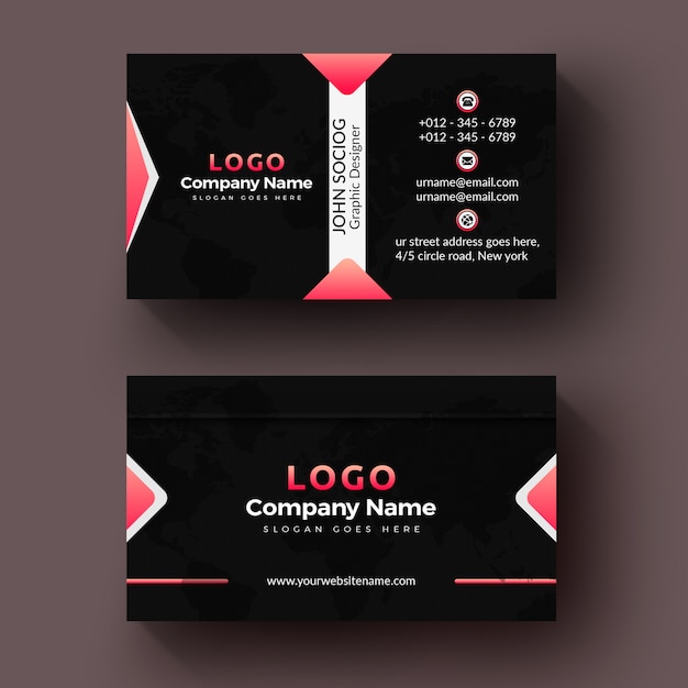 Colorful corporate business card